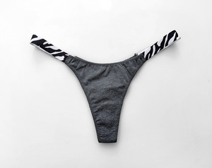 Tanga de Alta Calidad para Mujer, Estampado de Cebra y Leopardo, con Abertura Lateral Alta, Tanga Moldeadora de Algodón Liso - Product Image 6