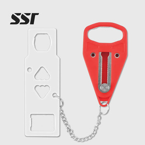 Security <b>Portable</b> Metal Door <b>Lock</b> Latch Upgrade 2 Holes Removable SSR-1 Travel Safety Personal - Product Image 1