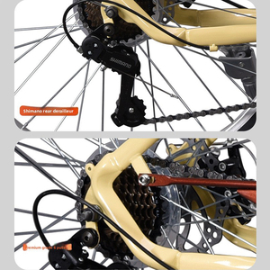Vélos <span class=keywords><strong>de</strong></span> <span class=keywords><strong>ville</strong></span> pour femmes, 24/26 pouces, cadre en acier carbone, vélos à vitesses variables pour usage urbain, <span class=keywords><strong>vélo</strong></span> urbain avec panier porte-café - Product Image 3
