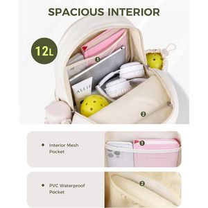 Mochila Acolchada para Pickleball, Bolsa Impermeable para Raquetas con Bolsillo Lateral y Gancho para Colgar en la Cerca, para Hombres y Mujeres - Product Image 3