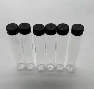 120*22mm 73*42mm Plastic PET Tube Clear Pet Jar Transparent Packaging Test Tube With Child Proof Cap