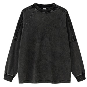 Dos camisetas de manga larga y un conjunto de dos piezas de lavabo informal Europeo Americano falso, retales palmeados Cleanfit Versatil - Product Image 4