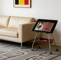 Table basse multifonctionnelle pour salon et chambre, petite et simple, mobile avec roulettes, table d'appoint, support de partition pour piano