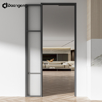 Porte pliante moderne en aluminium et verre, étanche, pour salle de bain, usage intérieur, gain de place, taille personnalisée