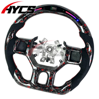 Volant sport en fibre de carbone forgée avec affichage LED du régime moteur pour Dodge Ram 1500 2500 3500 – Amélioration de l'intérieur de la voiture, personnalisable