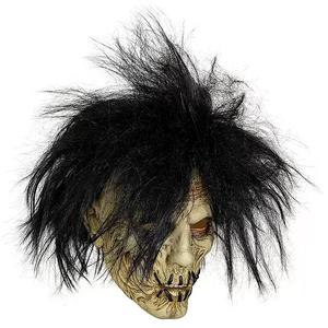 2025 Halloween Horror cara completa Horrible mujer aterradora con pelo largo látex máscara <span class=keywords><strong>de</strong></span> Halloween - Product Image 5