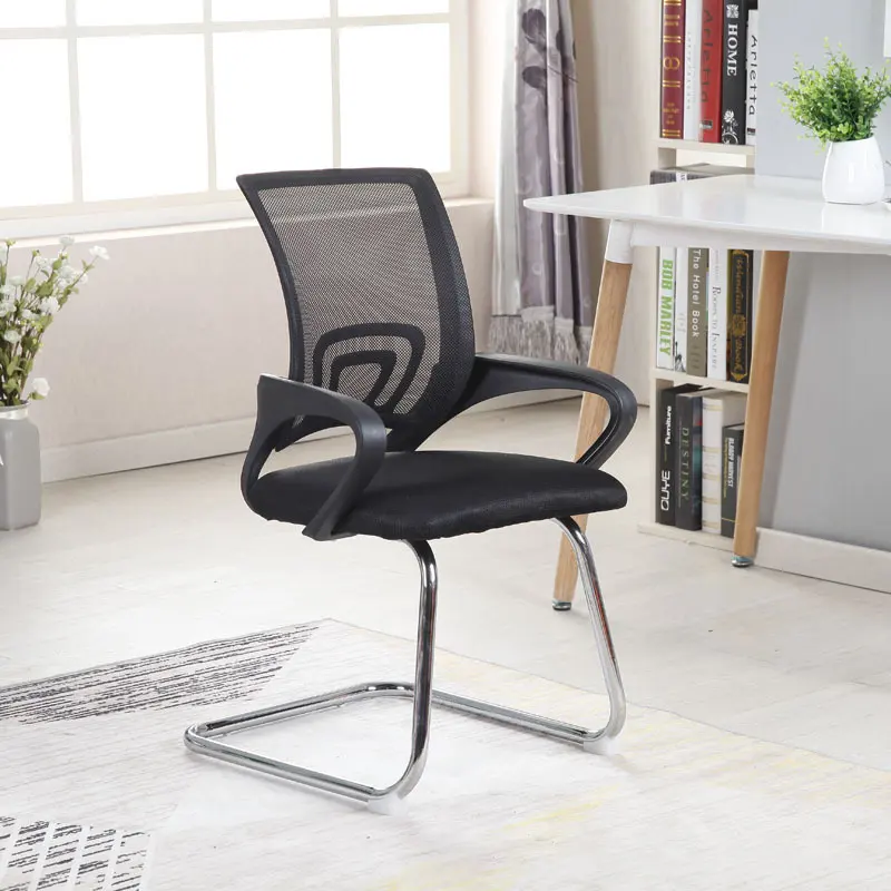 Venta caliente silla de oficina asiento de malla color negro ejecutivo sin ruedas silla