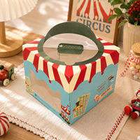 Cajas para Pasteles Modernas con Logotipo Personalizado, MOQ Bajo, Materiales Reciclados, Cajas Ranuradas Portátiles, Empaquetado de Panadería de Alta Calidad al por Mayor