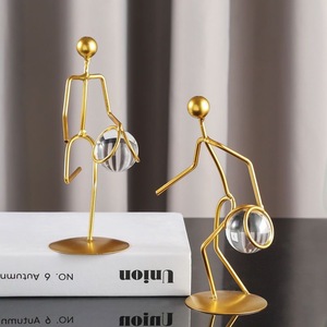 Modern Metal Sports Figure Sculpture - Abstract <strong>Athlete</strong> <strong>Figurine</strong> for Home Office Decor &amp; Creative Gift - Product Image 6