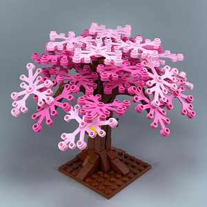 Bloques de Construcción MOC, Árbol de Coco, Árbol Frutal, Begonia, Flor de Cerezo, Árbol de Hortensia, Planta para Jardín o Calle - Product Image 6