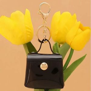 Wholesale Concise Pu Leather Keychain Portable Durable Pendant Customizable Fashion Keyring <b>Bag</b> <b>Charm</b> - Product Image 2