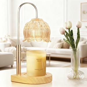 Lampu Lilin Peleleh, Penghangat Lilin, Penghangat Lilin Kristal dengan Timer 2/4/8 Jam, Suhu Dapat Diatur, Penghangat Lilin Elektrik - Product Image 1