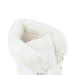 Stivaletti da neve invernali impermeabili da <span class=keywords><strong>donna</strong></span> bianchi leggeri in pelliccia sintetica foderata a metà polpaccio - Product Image 4