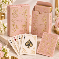 Jeu de cartes de luxe personnalisé et écologique, jeu de poker avec estampage à chaud doré, boîte gaufrée, marque privée, jeu de cartes familial
