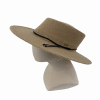 Chapeau jazz en laine et polyester rigide sur mesure en gros, design simple et décontracté, couronne plate, chapeau panama