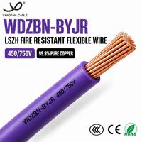 Kabel Bangunan Fleksibel Tahan Api XLPE WDZBN-BYJR LSZH |   450/750V Kelas B Tembaga Terpilin IEC 60331 750 ° C 90 menit Bebas Halogen