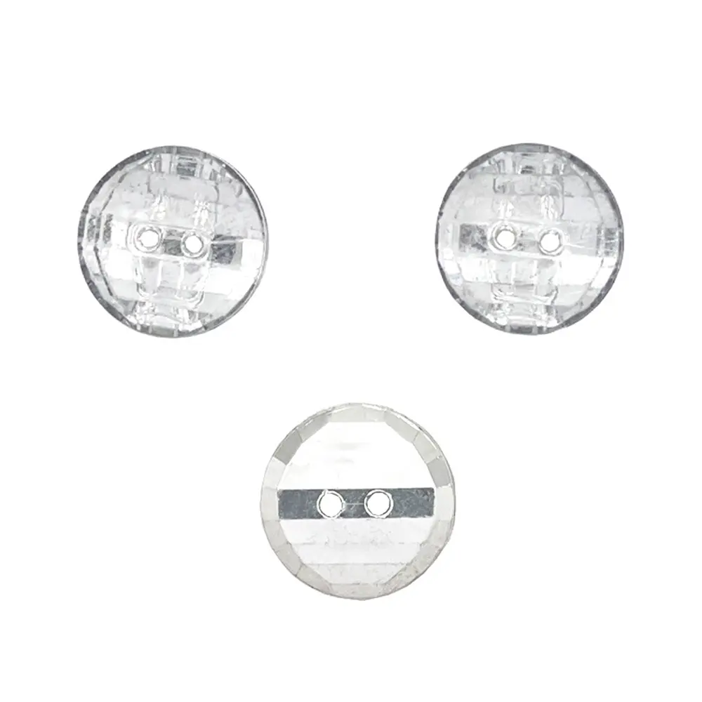 高品質ボタン工場衣類透明プラスチックアクリルクリスタル2穴ボタン