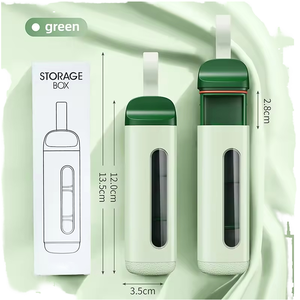 MEMOSAN BS1391J Zhejiang Boîte à pilules portable en plastique à trois compartiments pour personnes âgées, petite taille, étanche à l'humidité, usage extérieur, pour une journée - Product Image 1