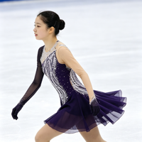 Robe de patinage artistique en strass violet foncé, maille, une manche longue, dos lacé, pour compétition et performance adulte et enfant