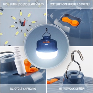 Bombilla LED de Emergencia de 20W, Lámpara LED para Puestos de Calle, Mercado Nocturno, Camping al Aire Libre, Iluminación Inalámbrica Recargable - Product Image 5