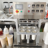 Machine de scellage semi-automatique pour barquettes alimentaires et gobelets, scelleuse rapide pour poudings et gelées, machine à sceller les gobelets en papier – Offre Spéciale