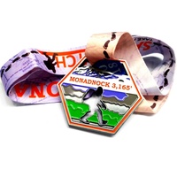 Medallas Deportivas Personalizadas de Metal Estilo Pirámide Ecológicas al por Mayor para Eventos de Triatlón y Maratón - Premios de Sublimación para Carreras de 5k y 10k