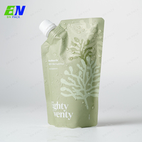 Sachets de recharge verts de 500 ml pour savon liquide, avec bec verseur transparent, pochettes autoportantes pour shampoing de douche, gel cosmétique pour les mains