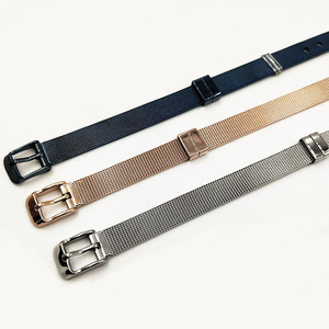 Bracelets de montre en acier titane, style européen et américain, très demandés, bracelets de montre en maille, bracelets de montre en acier titane réglables - Product Image 1