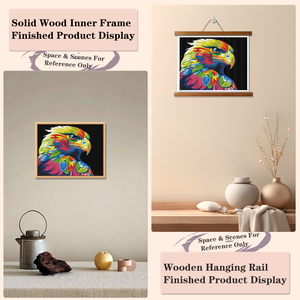 Kit de peinture diamant avec perceuse ronde, motif aigle animal moderne imprimé, avec cadre rectangulaire, décoration murale DIY - Product Image 5