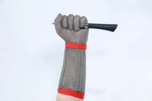 <span class=keywords><strong>Gants</strong></span> anti-coupure de niveau 9 en acier inoxydable, <span class=keywords><strong>gants</strong></span> en maille métallique pour la manipulation d'objets tranchants - Product Image 6