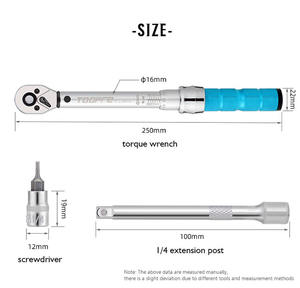 Jeu de clés dynamométriques de vélo de 1/4 pouces 2 à 14 Nm Kit d'outils de réparation de vélo <span class=keywords><strong>pour</strong></span> vélos de route de montagne <span class=keywords><strong>vtt</strong></span> - Product Image 5