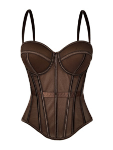 Ensemble de lingerie sculptante pour <span class=keywords><strong>femme</strong></span>, couleur unie, avec soutien-gorge à baleines, gilet amincissant en maille respirante, coussinet de poitrine, à porter en extérieur, non-tissé, ferme, ODM - Product Image 6