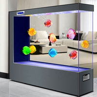 Aquarium sur pied en verre ultra-transparent 2026 avec pompes à eau intégrées, grand modèle pour salon