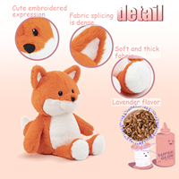 Boneka Rubah Merah Lucu dan Lembut dengan Desain Baru, Dapat Dipanaskan di Microwave, Isi Kapas PP, Cocok untuk Hadiah Anak