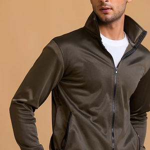 Custom Made Men's Slim Fit Full Zip <b>Polyester</b> <b>Tracksuit</b> Latest Customized Design Winter Men Zipper <b>Tracksuit</b> For Sale - Product Image 6