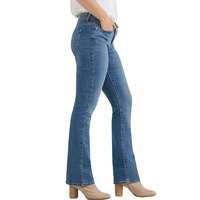 YUANBOFEI Jean Skinny Femme Taille Haute Bleu Délavé Coupe Ample Écologique Respirant Y2K Décontracté Quotidien