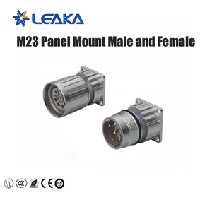 Connecteur de servomoteur étanche IP67 M23 Prise de bride en alliage métallique à 90 degrés Connecteurs mâles d'alimentation à angle droit en <span class=keywords><strong>nickel</strong></span> - Product Image 3