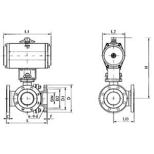 Válvula de Bola Neumática Fija Q647 con Brida para Aplicaciones Generales a Temperatura Normal - Product Image 2