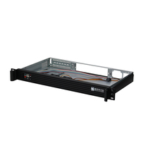 Châssis court 1U TOP1U250L pour montage en rack, profondeur 250 mm, deux alimentations 1U standard et une alimentation 1U flexible, carte mère Mini-ITX