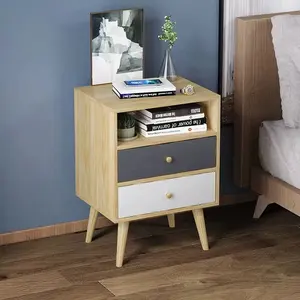 New Arrival Nordic Style Wooden Side Board Cabinets Fashion Drawer Bedside Table