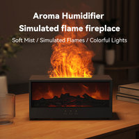 Diffuseur de flamme coloré de cheminée portable de Offre Spéciale EU US humidificateur de flamme de bureau à domicile diffuseur d'huiles essentielles