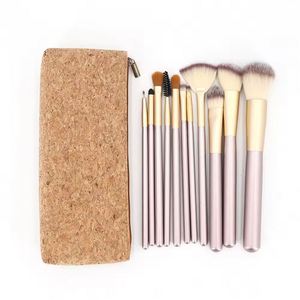 Bolsa de Almacenamiento de Cosméticos Ecológica de Madera, Tela y Corcho con Cierre y Logotipo Personalizado, Regalo Promocional - Product Image 4