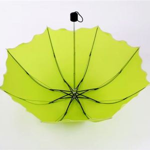 Sombrilla Moderna Verde Resistente a los Rayos UV y a la Lluvia, Ligera, Plegable en 3 Secciones, Protección Solar y contra la Lluvia para Viajes - Product Image 2
