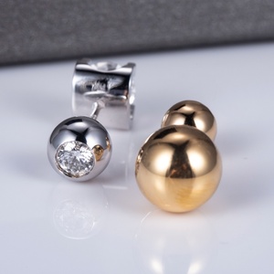 Pendientes de Diamantes de Oro Amarillo de 18k con Diamantes Cultivados en Laboratorio de Corte Brillante Redondo, Joyería de Moda para Mujer, Joyería Messi - Product Image 5