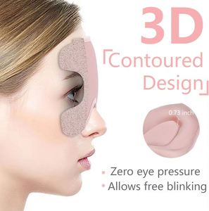Masques de sommeil en mousse à mémoire de forme 3D ultra-doux, masque oculaire occultant efficace avec sangle élastique, protection des cils - Product Image 3