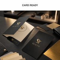 Carte de marque en carton estampé à chaud, impression numérique personnalisée, matériau sur mesure pour cadeaux de luxe et usage commercial, faible MOQ