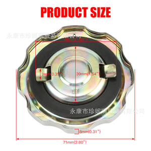 <span class=keywords><strong>Bouchon</strong></span> de réservoir de carburant en acier inoxydable avec filtre pour Predator 212cc GX160 GX200, Kit de réparation et de remplacement à clipser - Product Image 2