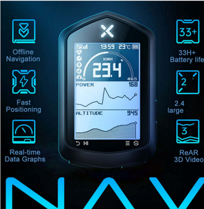 <span class=keywords><strong>XOSS</strong></span> <span class=keywords><strong>NAV</strong></span> Pantalla LCD de 2.4 Pulgadas con Retroiluminación Automática, Paquete de Batería para Ciclismo, GPS/BDS/GLONASS, 33 Horas de Duración de la Batería, Inalámbrico Ant+, Resistente al Agua IPX7 - Product Image 4