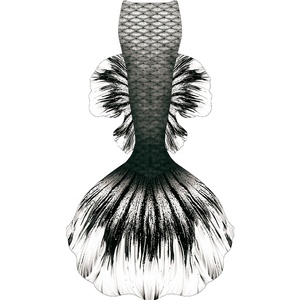 Adulti e bambini professionale sirena Show Suit grande coda di pesce costume da bagno <span class=keywords><strong>Bikini</strong></span> combattimento pesce sirena con pinne - Product Image 5