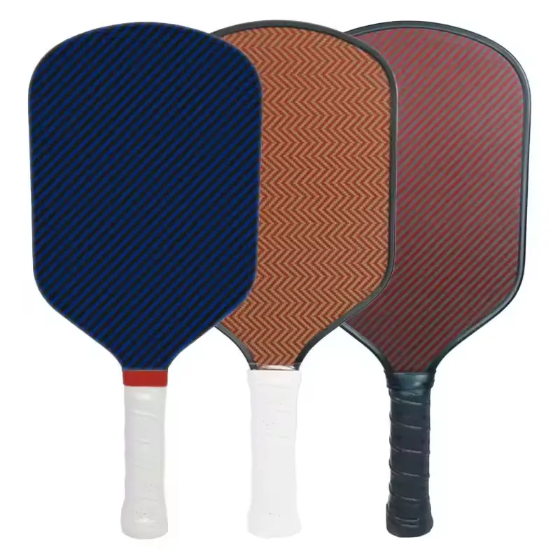 Fibra di carbonio e tessuto Kevlar Texture superficie thermoford polimero nucleo KVL Pickleball Paddle